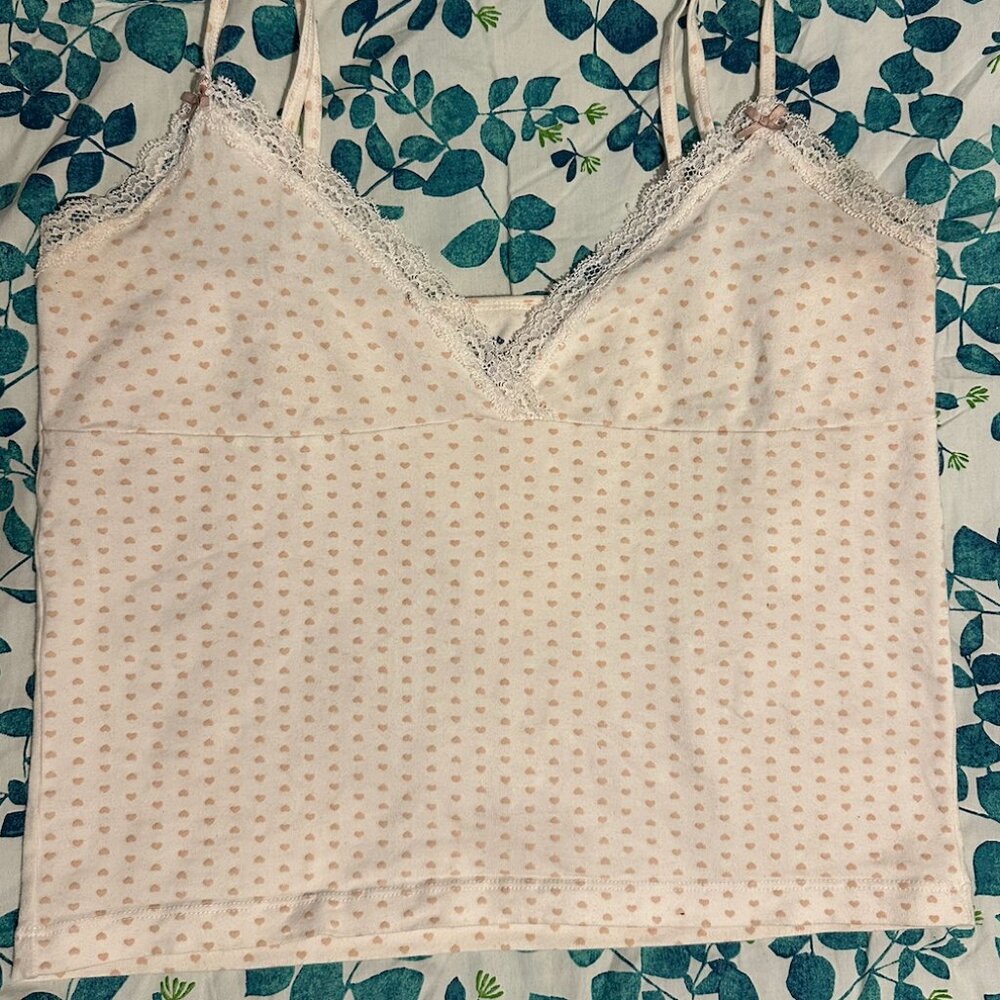Brandy Melville White Heart Cami